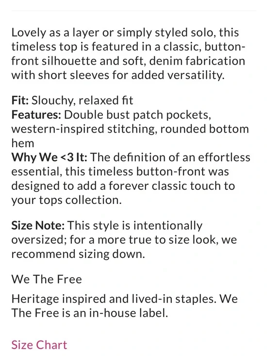 Free People Washed Denim Button-Down Shirt - Blue - Picture 5 of 8